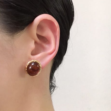 Special price【スペシャル プライス】AVONエイボン オーバル べっ甲 ピアス / ヴィンテージジュエリー・アクセサリー