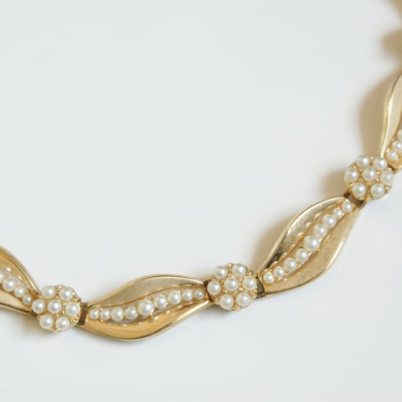 TRIFARIクラウントリファリパールフラワーネックレス/ ヴィンテージ  