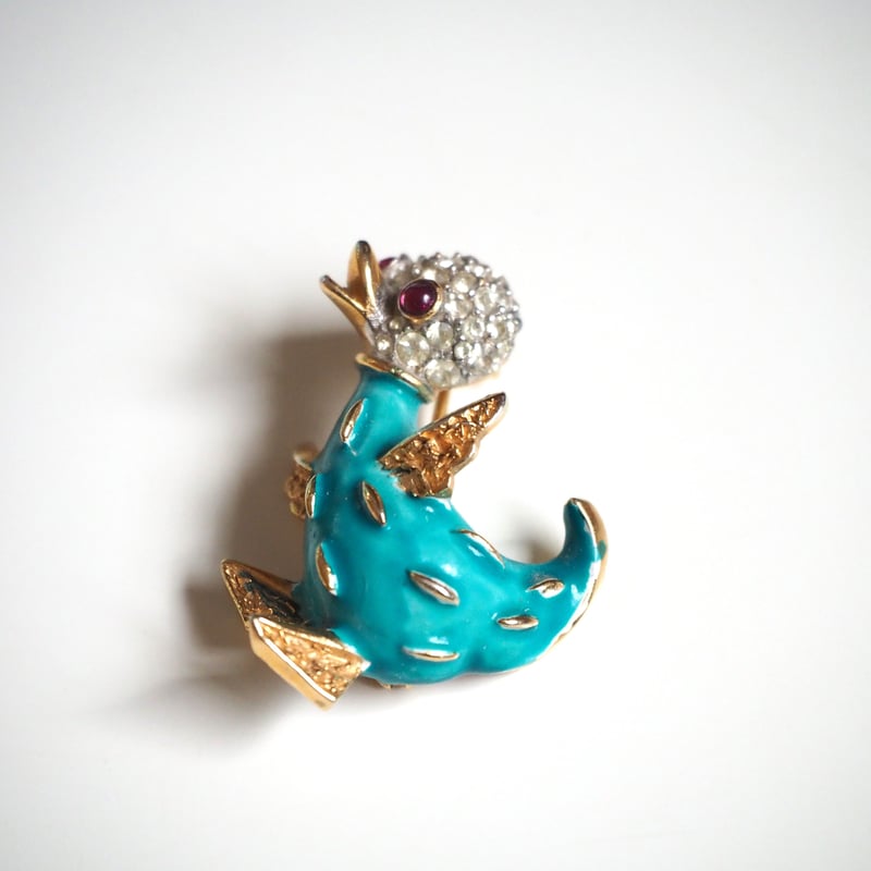 TRIFARIクラウントリファリ ターコイズブルー エナメル アヒル ミニ
