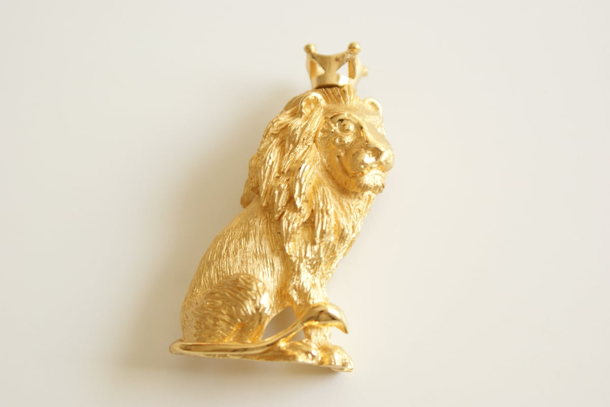 TRIFARIクラウントリファリ ライオン 王冠 ブローチ/ ヴィンテージ