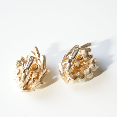 TRIFARIクラウントリファリ ハートパール イヤリング / ヴィンテージアクセサリー・コスチュームジュエリー