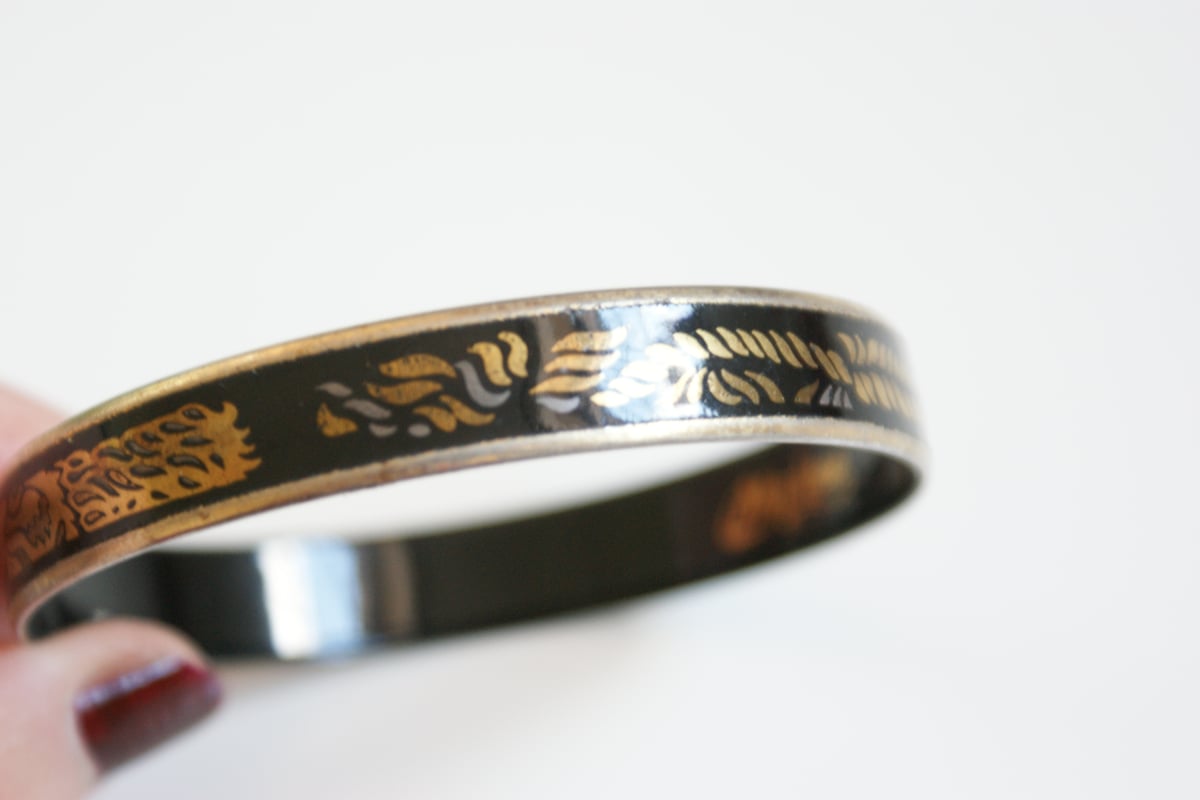 オーストリア買付】MARLENE オーストリアエナメル タイガー バングル