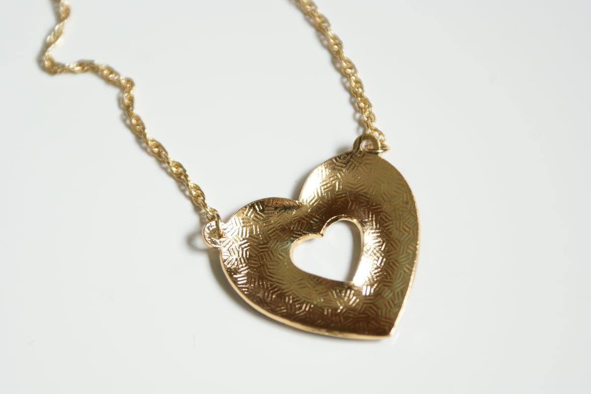 AVONエイボン クロワゾネ 七宝 ハートネックレス / ヴィンテージ