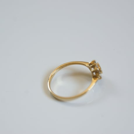 K18YG  ハート サファイア ダイヤモンド リング指輪 / ヴィンテージジュエリー・アクセサリー