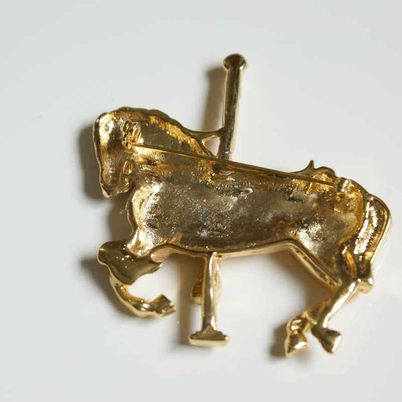 アメリカ買付】メリーゴーランド ホース ブローチ / ヴィンテージ