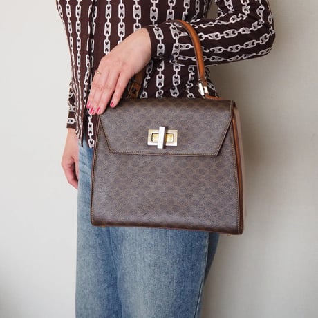 Special price【スペシャル プライス】CELINE セリーヌ  マカダム ターンロック ハンドル バッグ/ ヴィンテージファッション