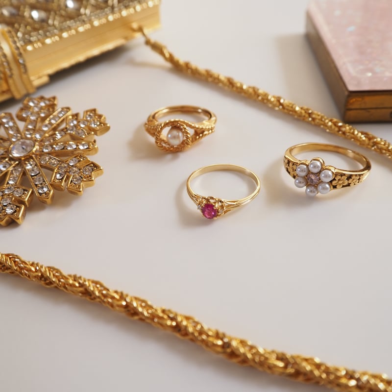 K18YG オーバルカットルビーダイヤモンド リング指輪 / ヴィンテージ