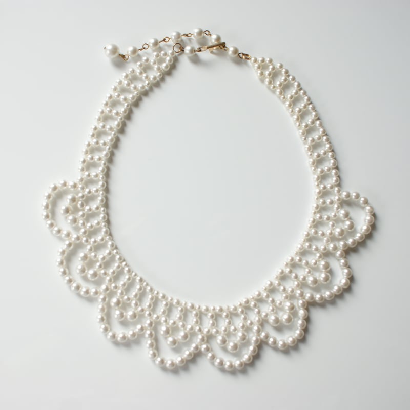 パール レース 付け襟 チョーカー ネックレス / ヴィンテージ