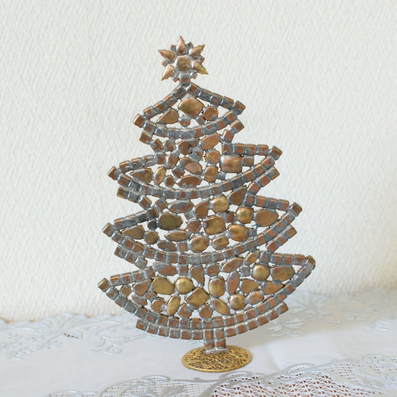チェコガラス ラインストーン クリスマスツリー / ヴィンテージ チェコガラス ラインストーン クリスマスツリー / ヴィンテージ