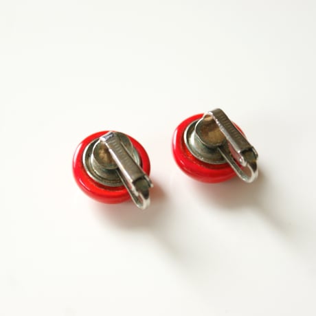 Special price【スペシャル プライス】レッド エナメル イヤリング / ヴィンテージアクセサリー
