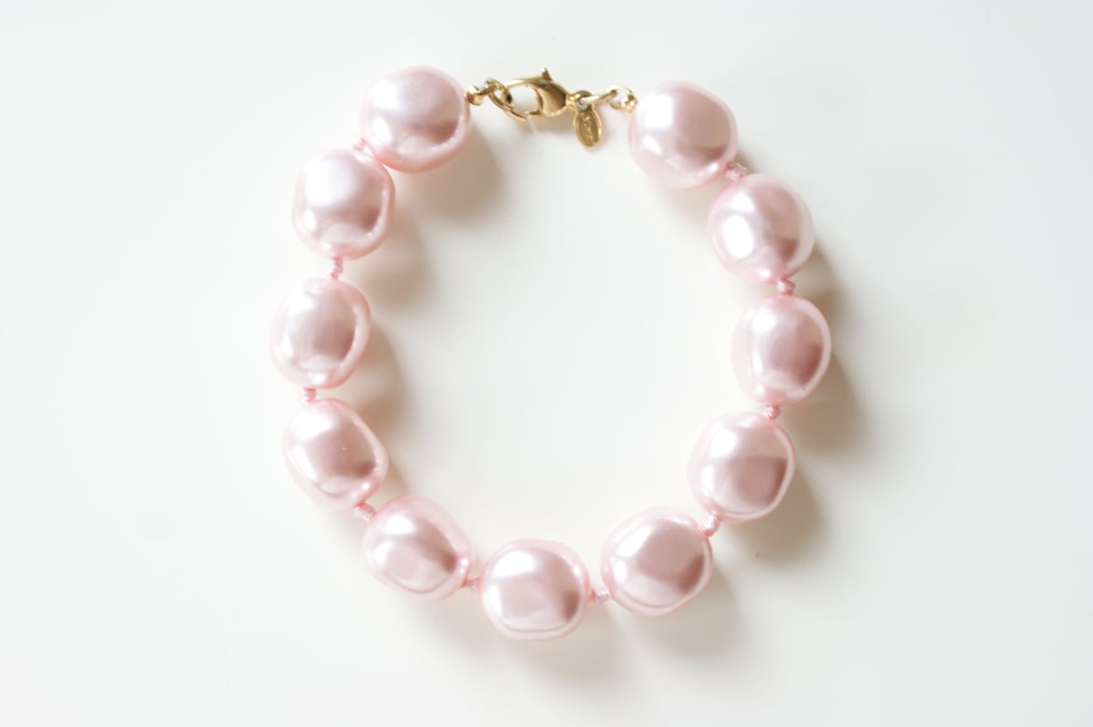 MONETモネ パステルピンク 大粒 バロック パール ブレスレット