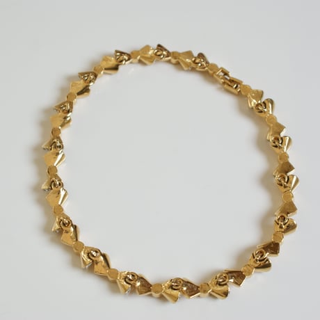 NINA RICCIニナリッチ リボン ラインストーン チョーカーネックレス / ヴィンテージアクセサリー