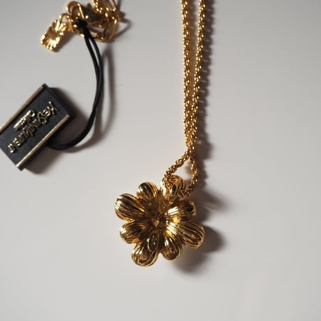 【New Vintage Stock】YVES SAINT LAURENTイヴ・サンローラン ラインストーン フラワーネックレス  / ヴィンテージ・コスチュームジュエリー