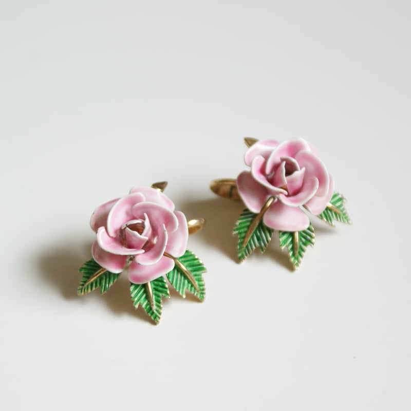 新品 希少 VINTAGE TRIFARI トリファリ 大ぶり ブローチ 薔薇 Trifari