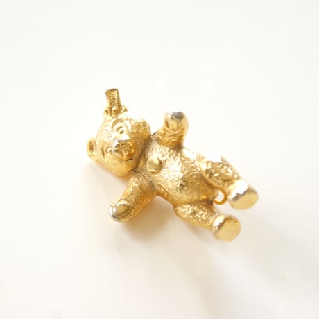 STEIFFシュタイフ テディベア 80周年記念 ゴールド ブローチ / ヴィンテージアクセサリー