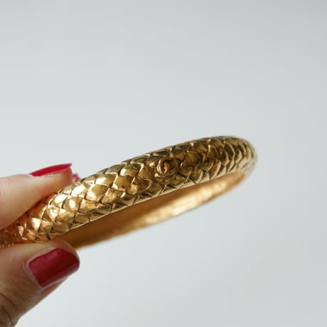 CHANELシャネル  ゴールド ココマーク バングルブレスレット / ヴィンテージアクセサリー
