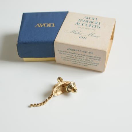 【アメリカ買付】AVON エイボン マウス  ピンブローチ/ ヴィンテージジュエリー ・アクセサリー