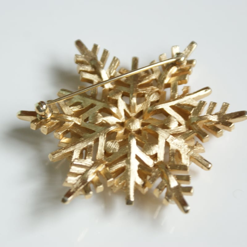TRIFARIトリファリ 雪の結晶 スノーフレーク ブローチ / ヴィンテージ