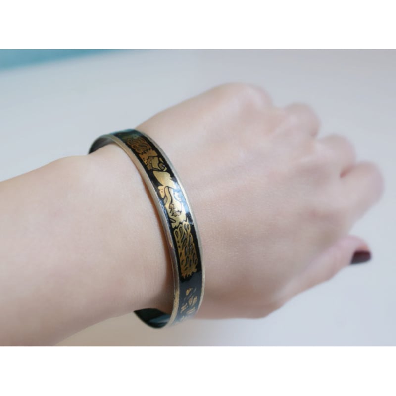 ETRO vintage bangle 100連ブレスレット オーストリア買付】MARLENE オーストリアエナメル タイガー バングル