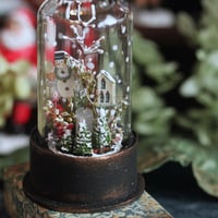 キャンドルと雪だるま