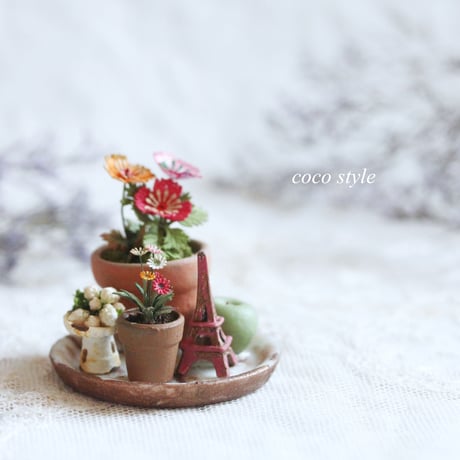 花と雑貨と金継ぎプレート