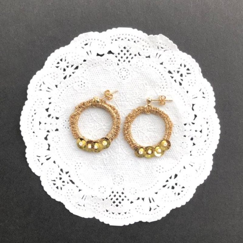 ニットリングピアス/ゴールド | iromono selectshop ニットリングピアス/ゴールド | iromono selectshop