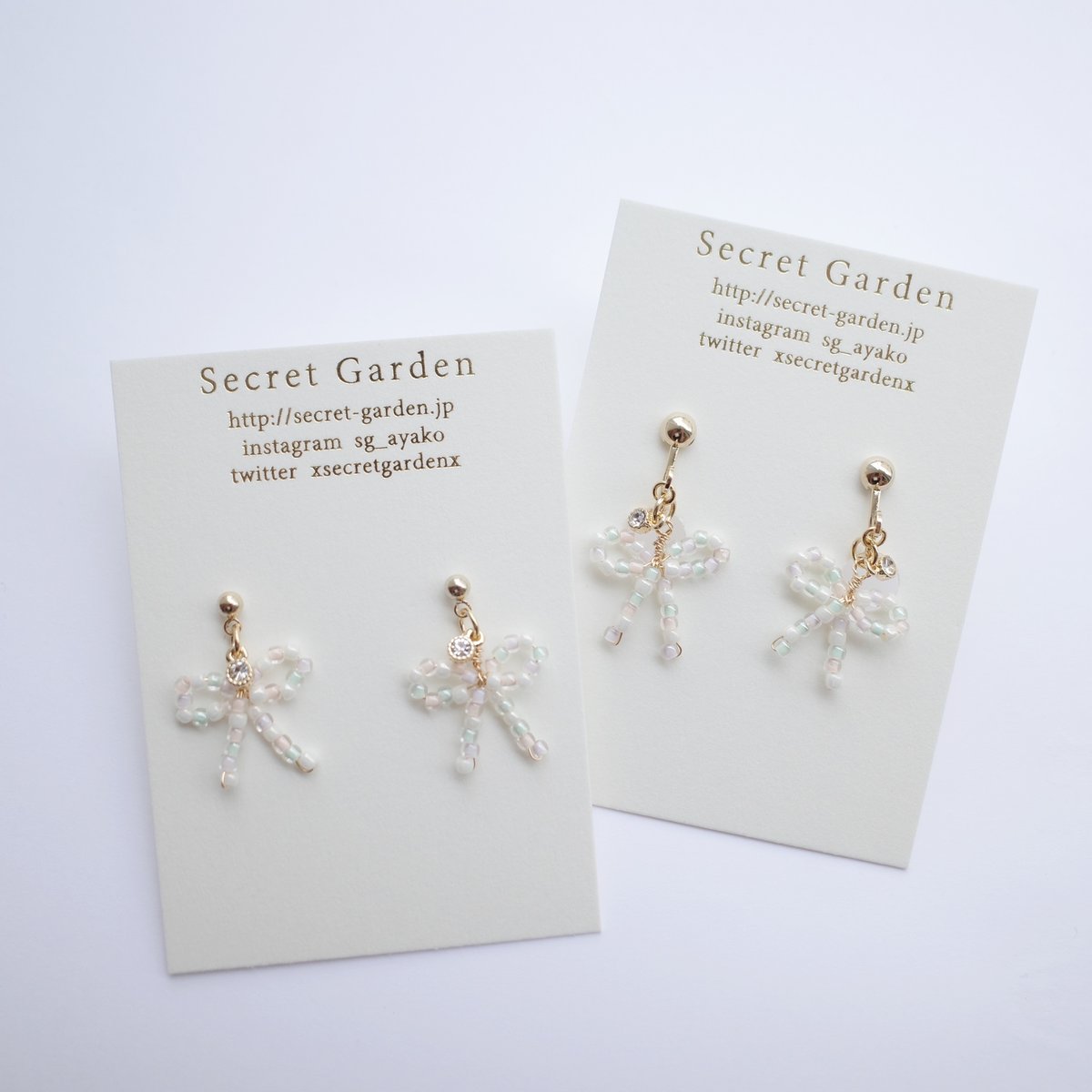 ビジュービーズリボンピアス/BBR-P | iromono selectshop