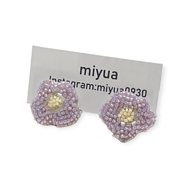 フラワーイヤリング/ライラック | iromono selectshop
