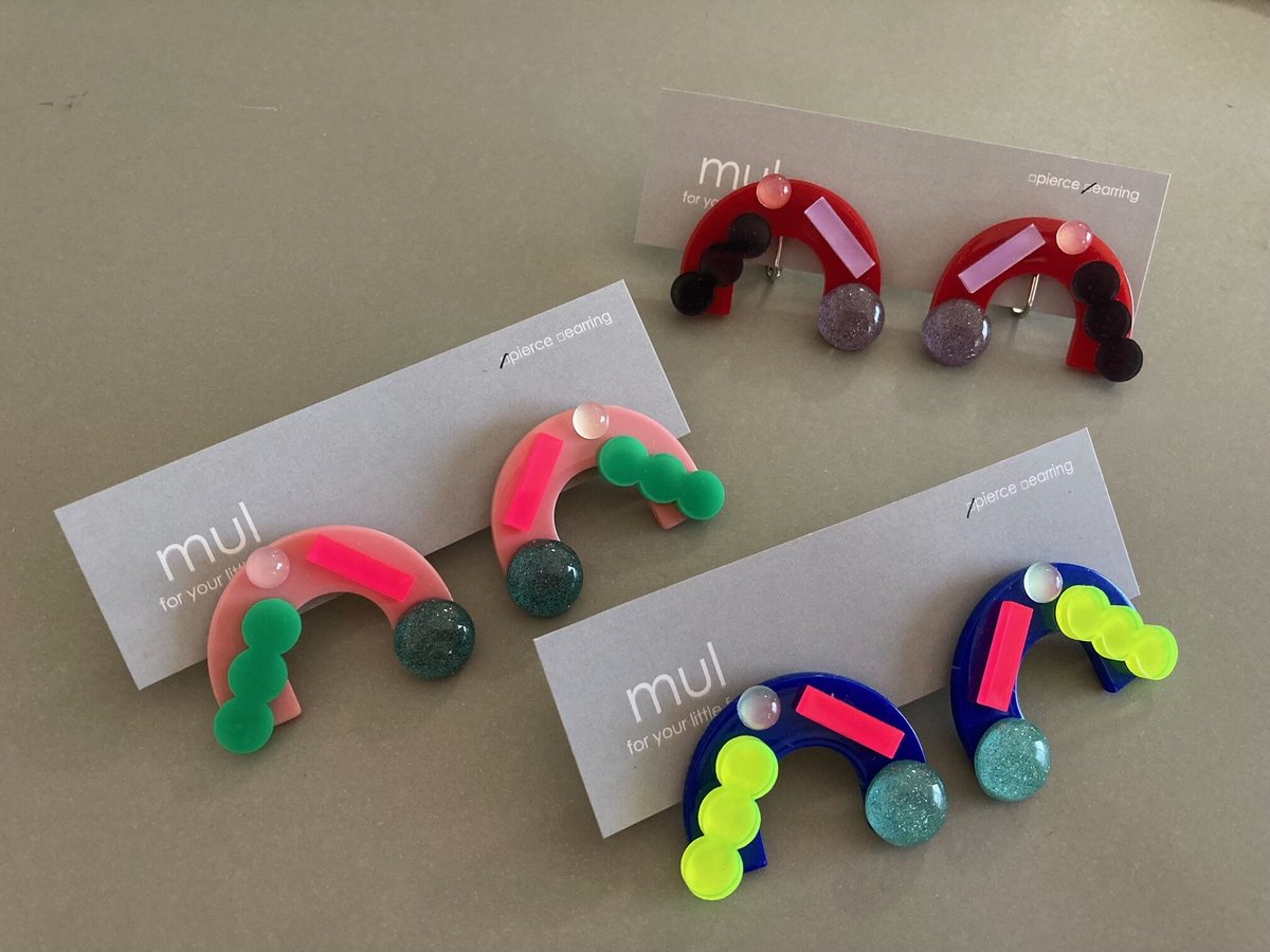 bridge earring / red | iromono selectshop