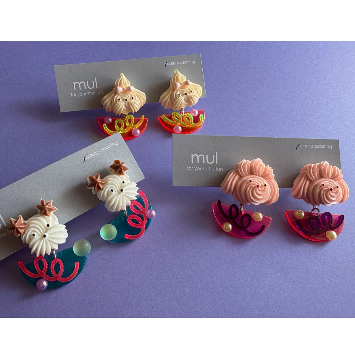 mul 250821-08_cream dog pierce / シュナウザー | iromo
