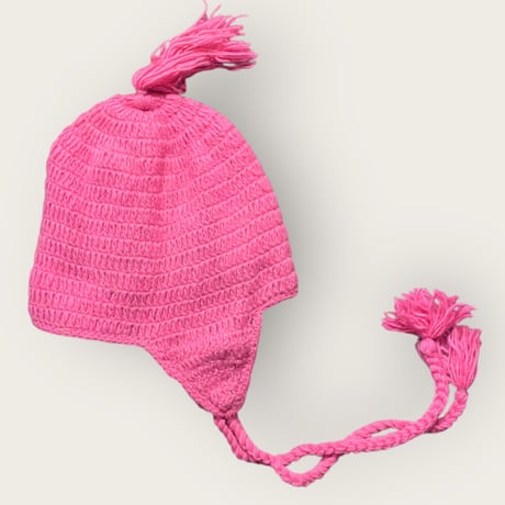Hand knitting Cap with Earflaps.