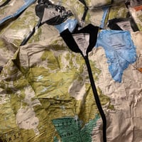 LESLIE JORDAN "NEW OLD STOCK"TYVEK  WORLD MAP JACKET.