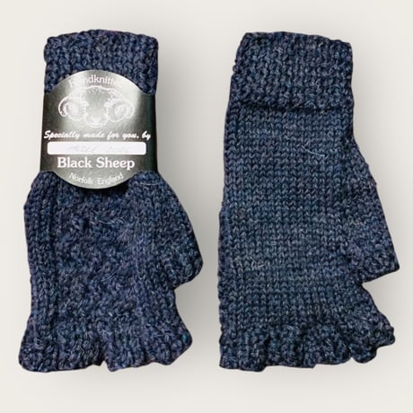 BLACK SHEEP/OPEN FINGER GLOVE.