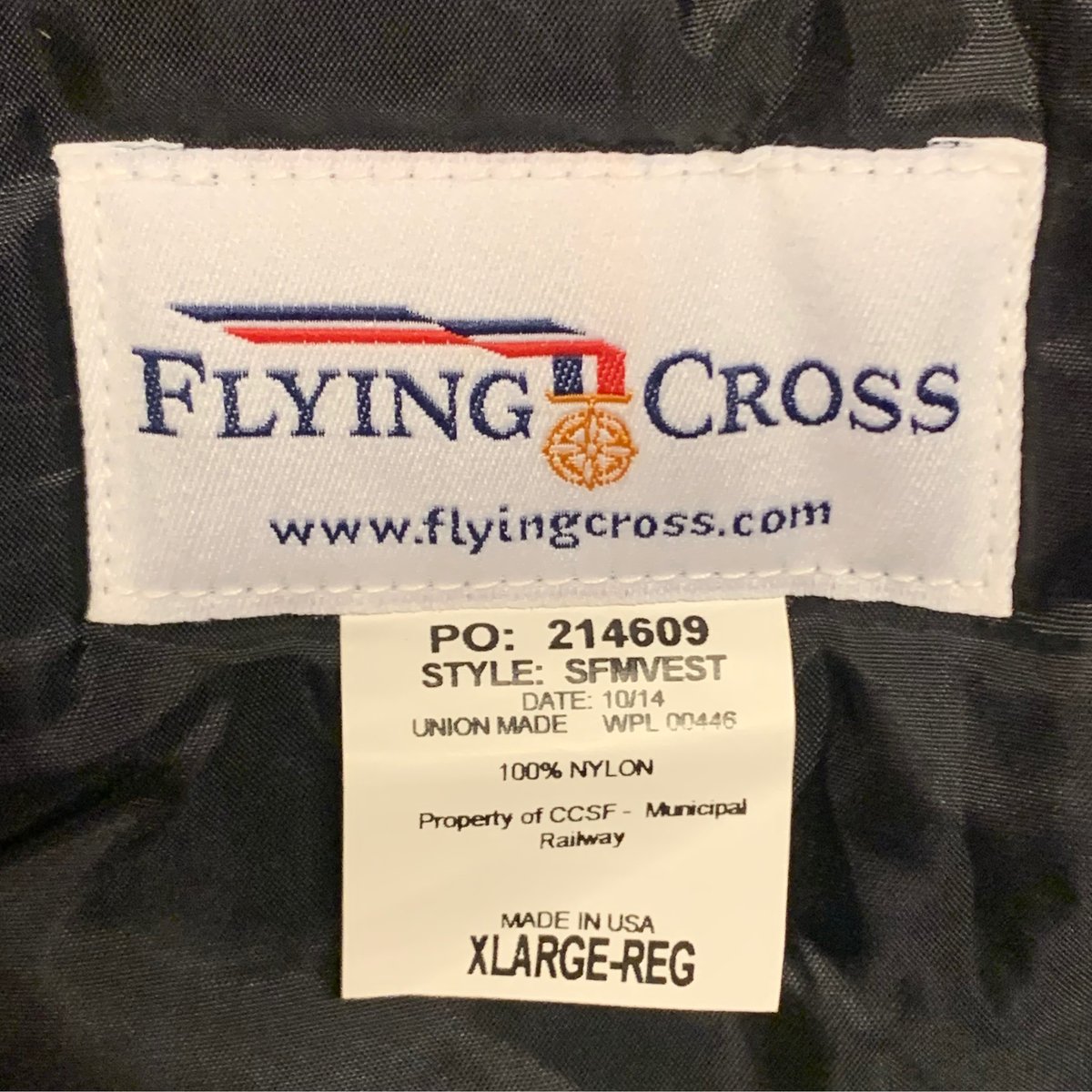 New Old Stock! SF MUNI VEST by Flying Cross | s