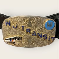 Willow Pants"NJ TRANSIT"Vintage Buckle Belt by Roosterking Co.