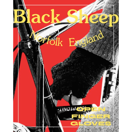 BLACK SHEEP/OPEN FINGER GLOVE.