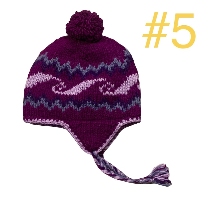 Hand Knitting Cap with Ear Flaps Exclusively fo