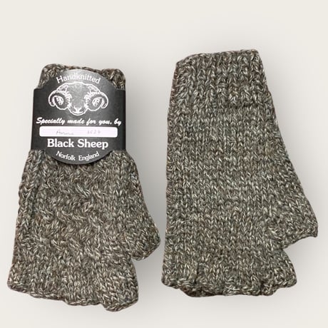 BLACK SHEEP/OPEN FINGER GLOVE.