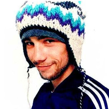 Hand Knitting Cap with Ear Flaps Exclusively fo