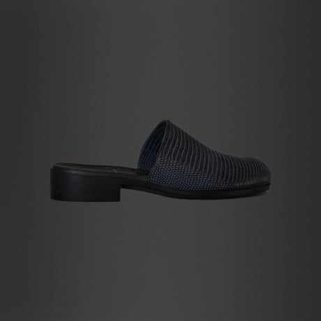 TACHINO CHIE ブラック GUJI リザード CATEGORY SHOES | tachinochie