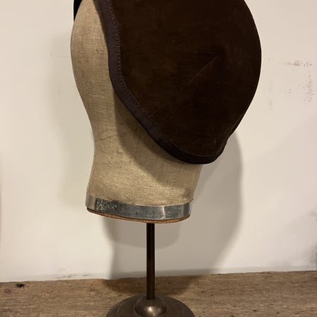 Cotton velvet hood brown別珍フードブラウン
