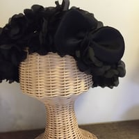 シルクフラワーキャップ【ブラック】