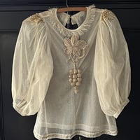 Cotton tulle blouse