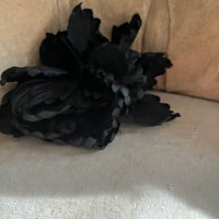 Black flower corsage