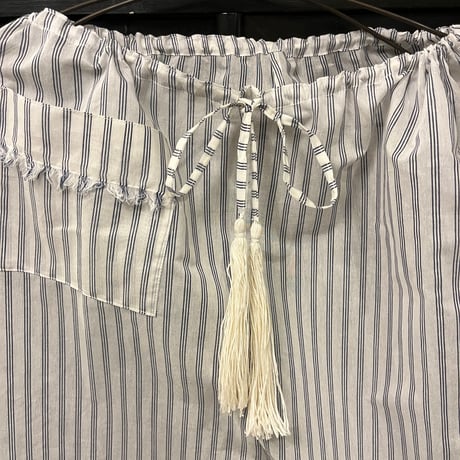 silk cotton pyjama pantsシルクコットンストライプパジャマパンツ