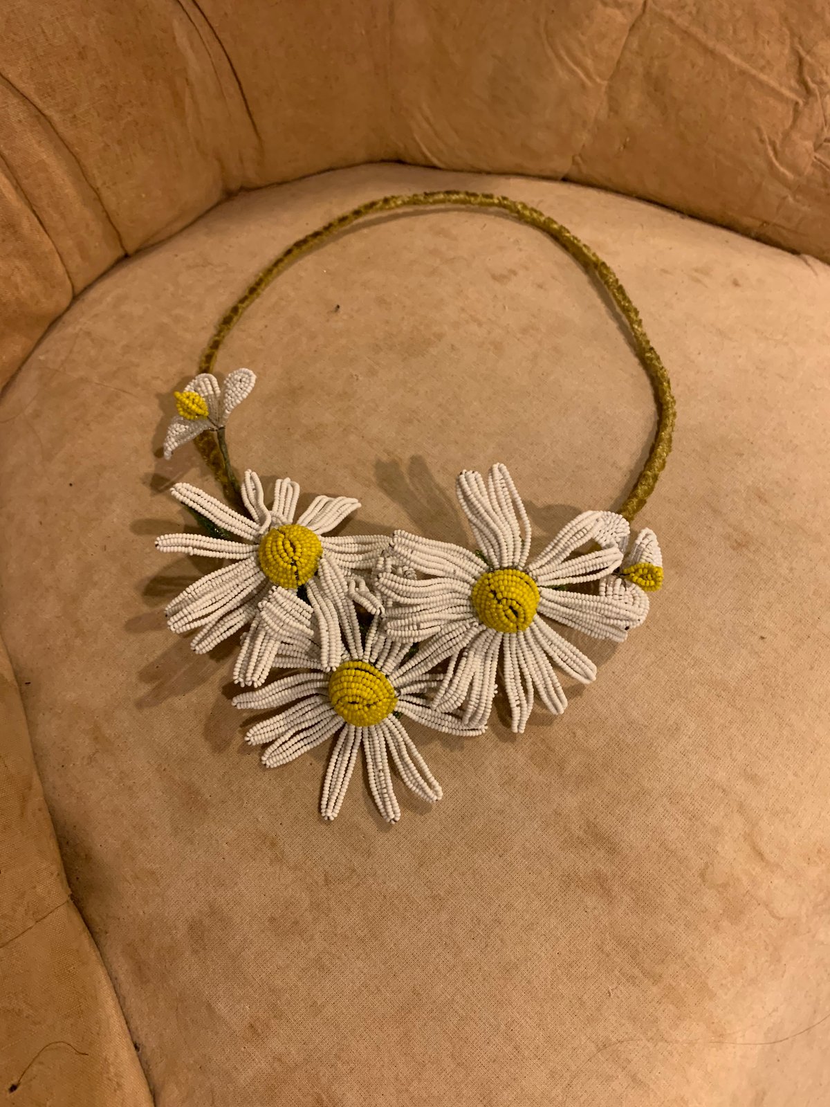 アンティークビーズフラワーヘッドピースマーガレットB | Sugri