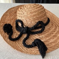 斜め柄バオハットPatterned knitted straw hat