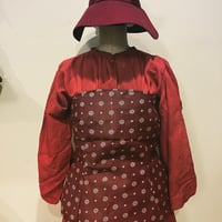 ヴィンテージファブリックキルティングビスチェred