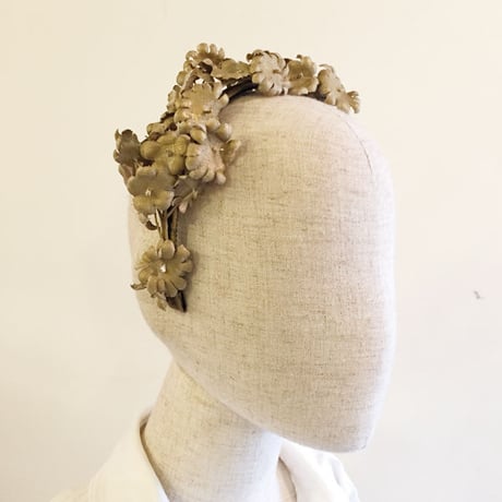 Sugri フラワーカチューシャ (gold) ヘッドピース ヘッドドレス