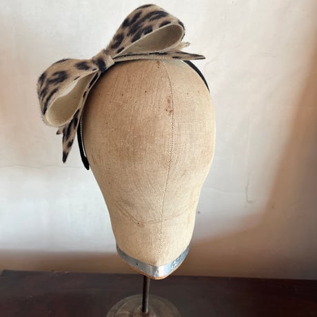 Rabbit Fur Ribon LeopardB2点限定生産